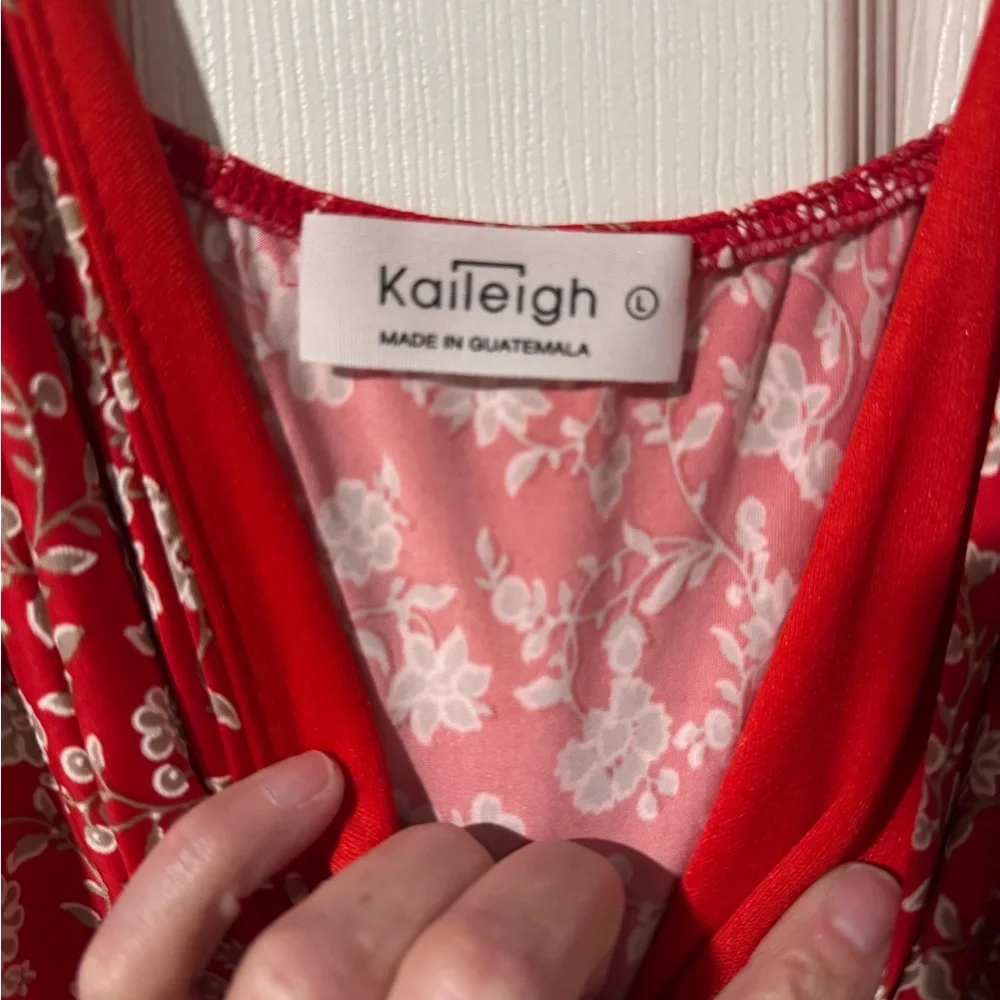 Kaileigh Red Floral Jumpsuit - Picture 4 of 4